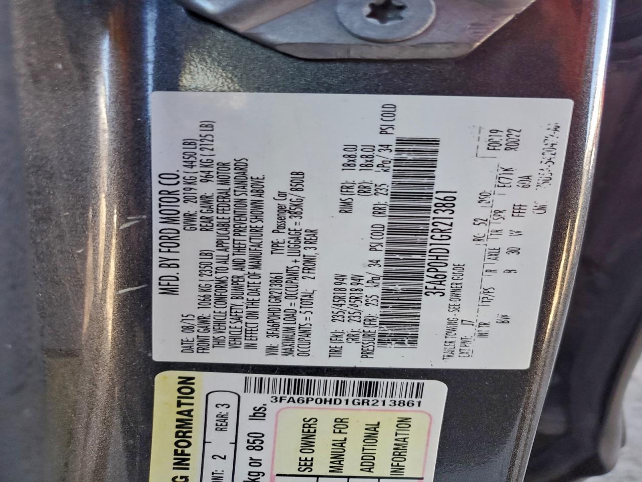 2016 Ford Fusion se
