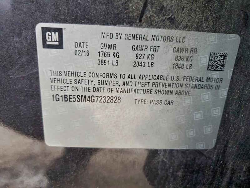 2016 Chevrolet Cruze lt