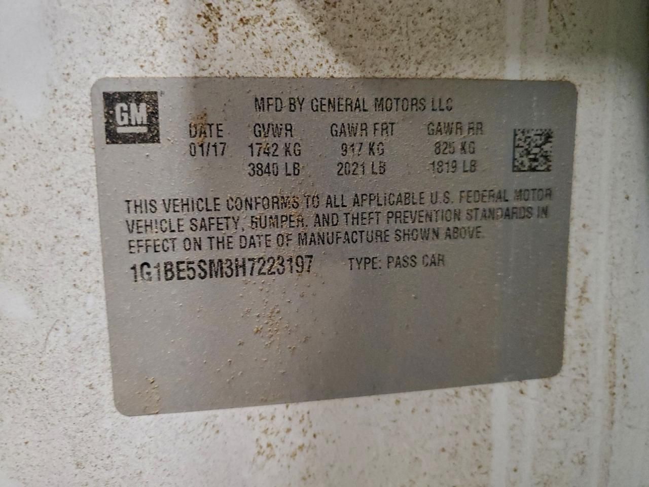 2017 Chevrolet Cruze lt