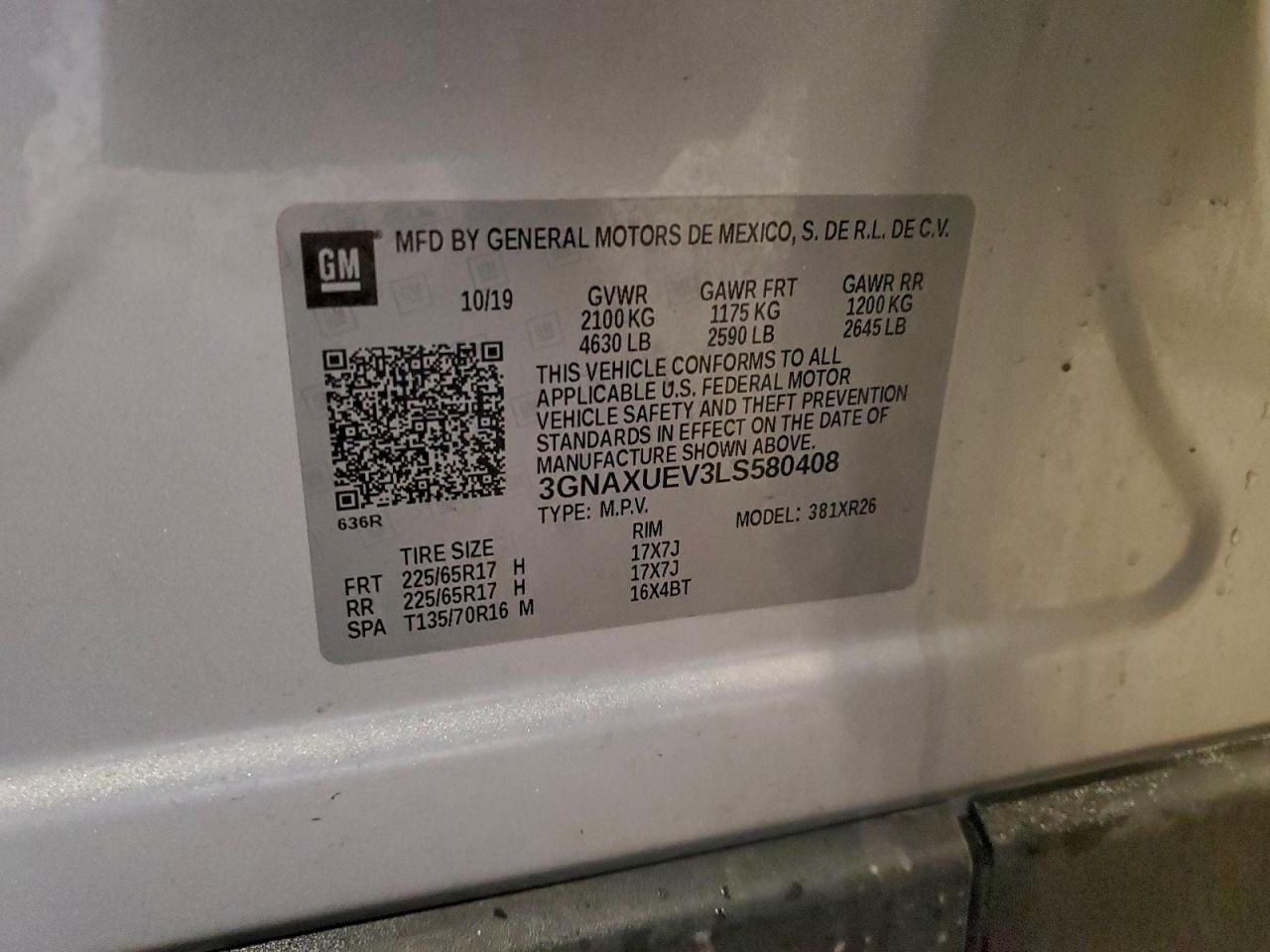 2020 Chevrolet Equinox lt