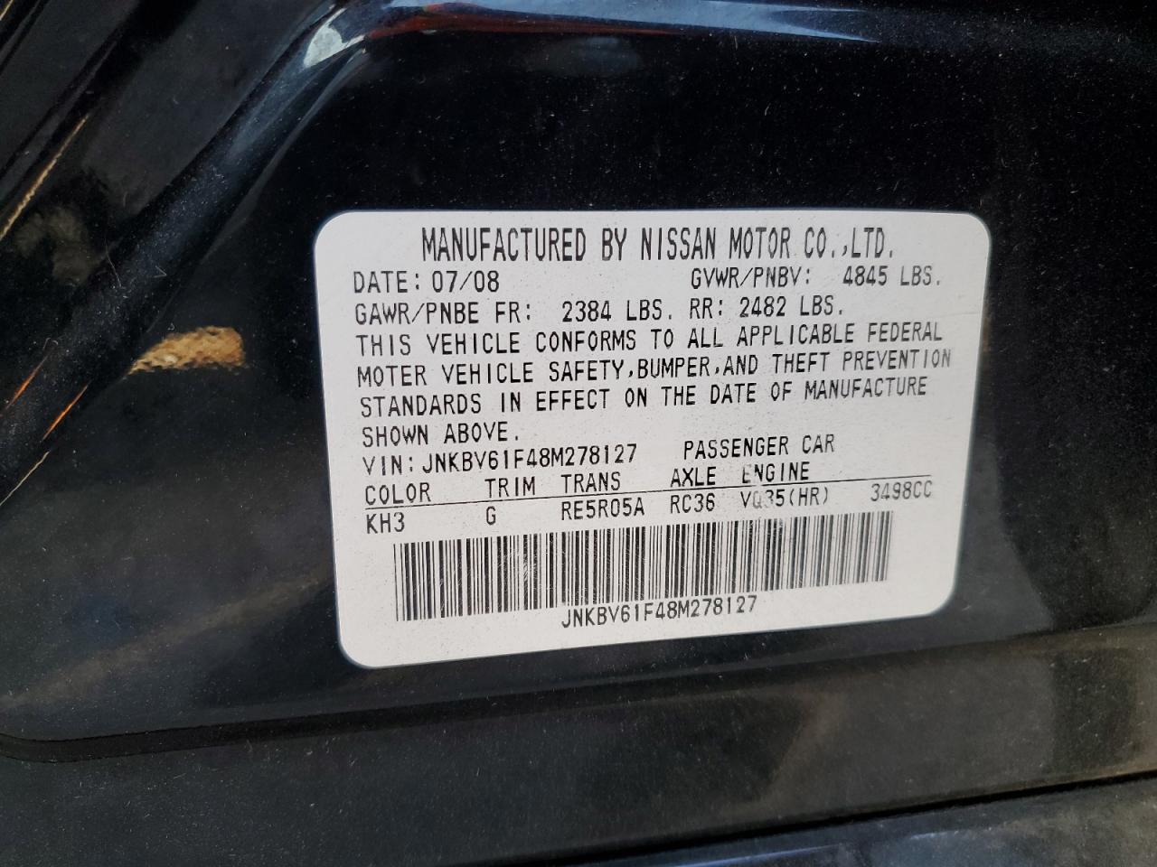2008 Infiniti G35