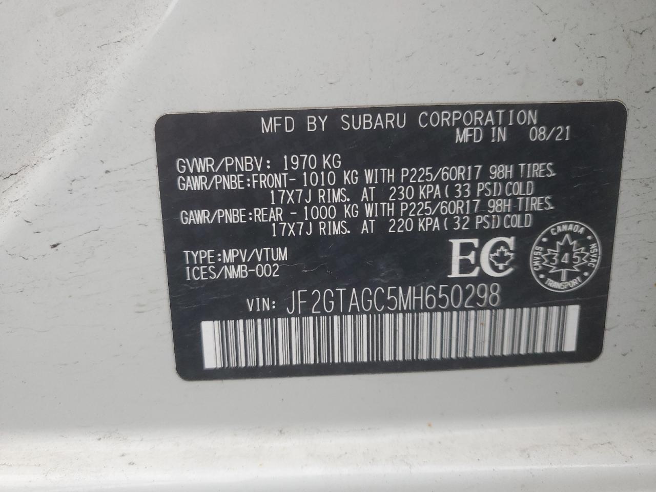 2021 Subaru Crosstrek Premium