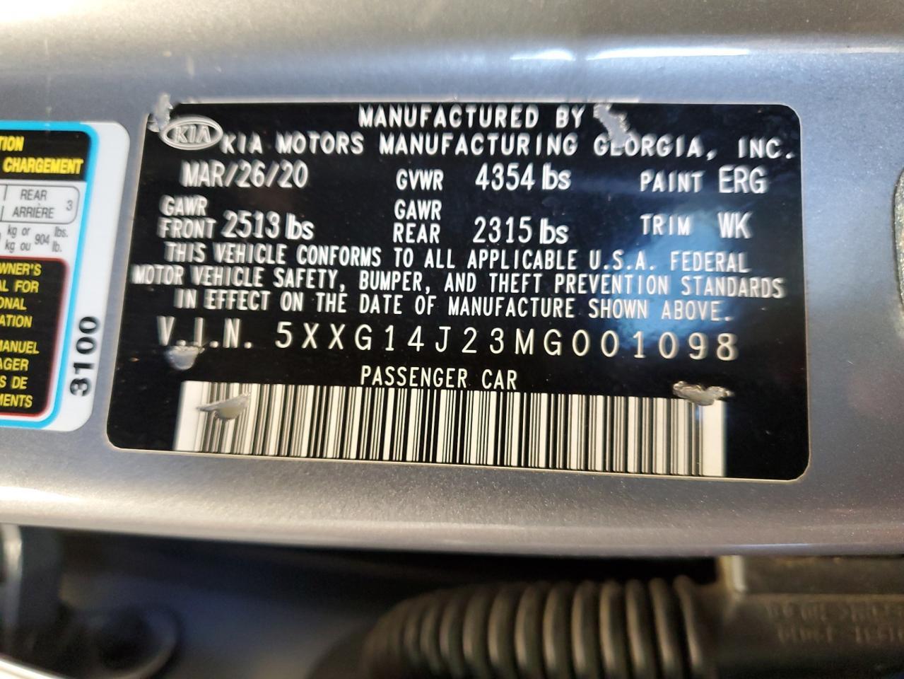 2021 KIA K5 lxs