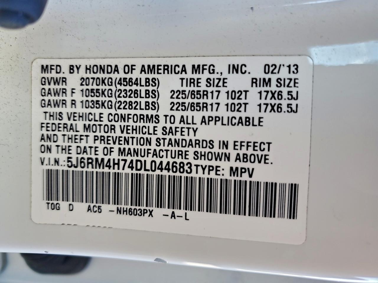 2013 Honda Cr-v exl