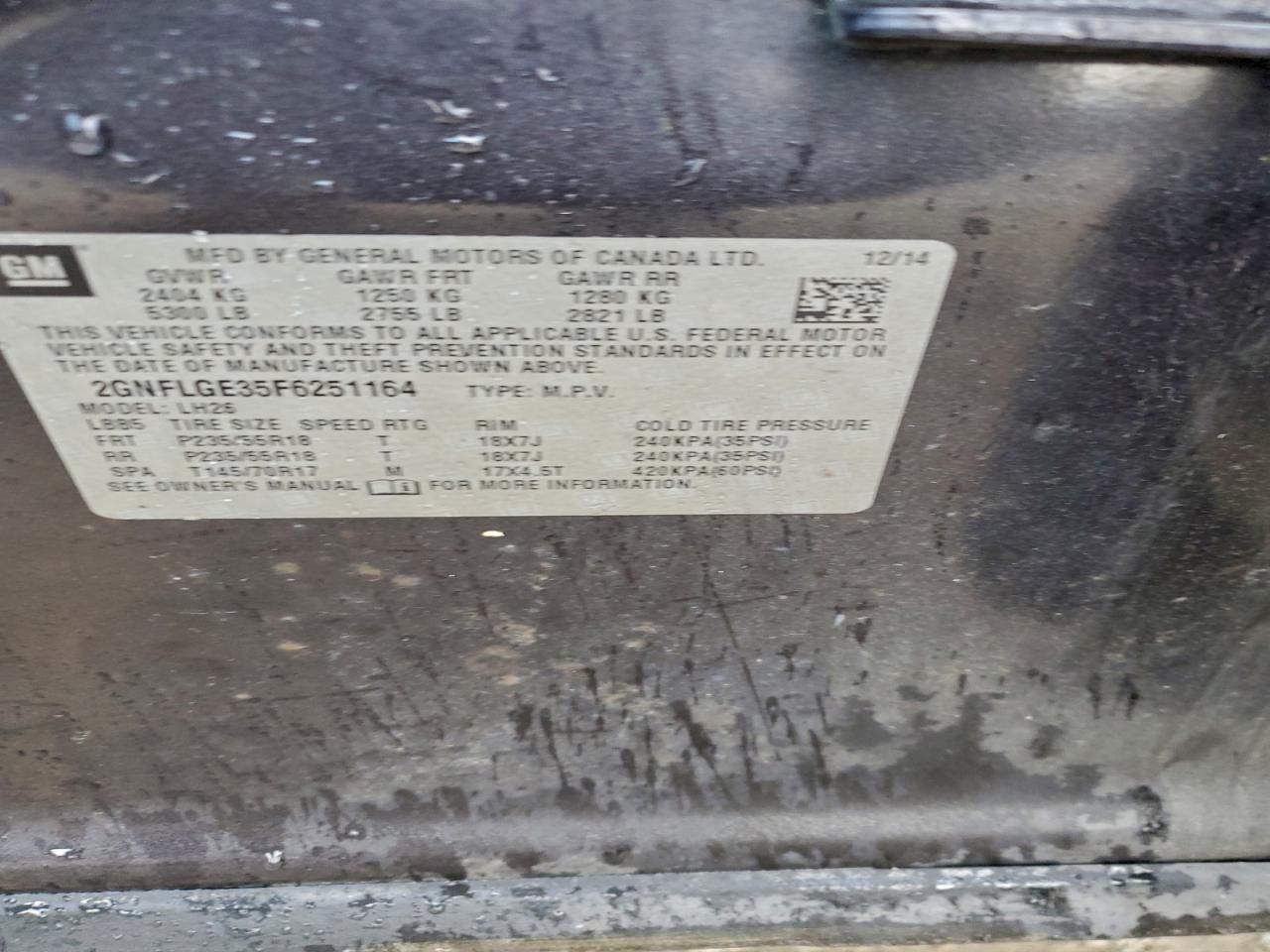 2015 Chevrolet Equinox lt