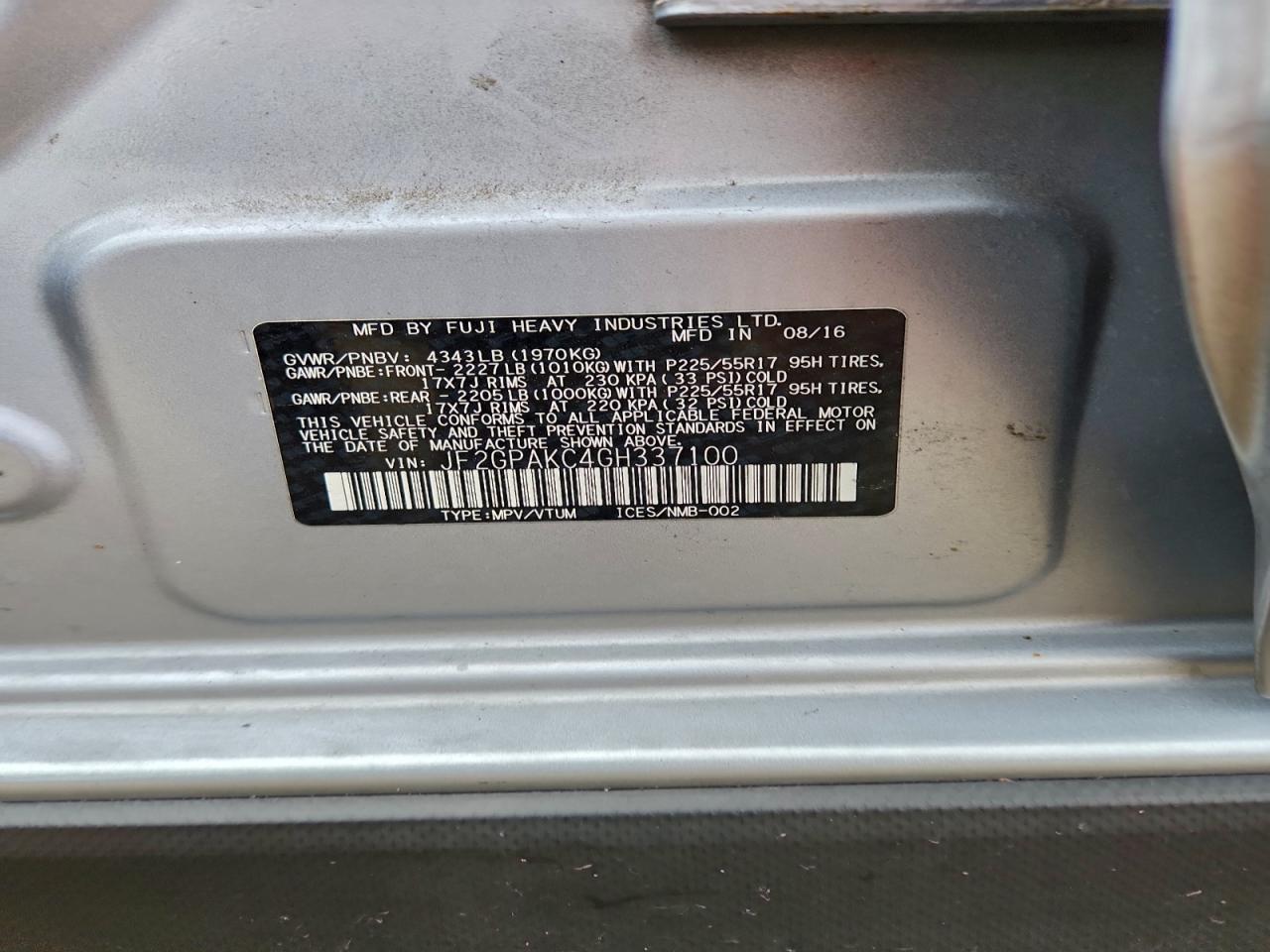 2016 Subaru Crosstrek Limited