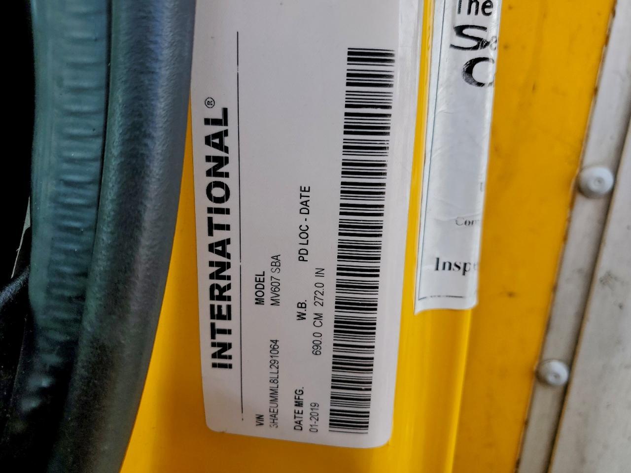 2020 International MV607 BOX Truck