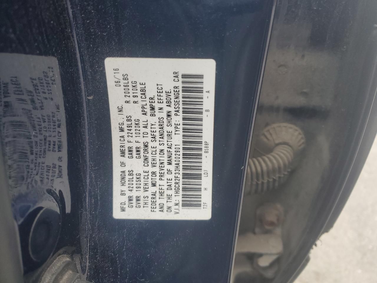 2017 Honda Accord lx