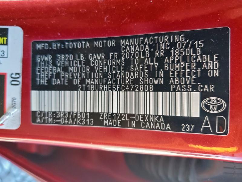 2015 Toyota Corolla l