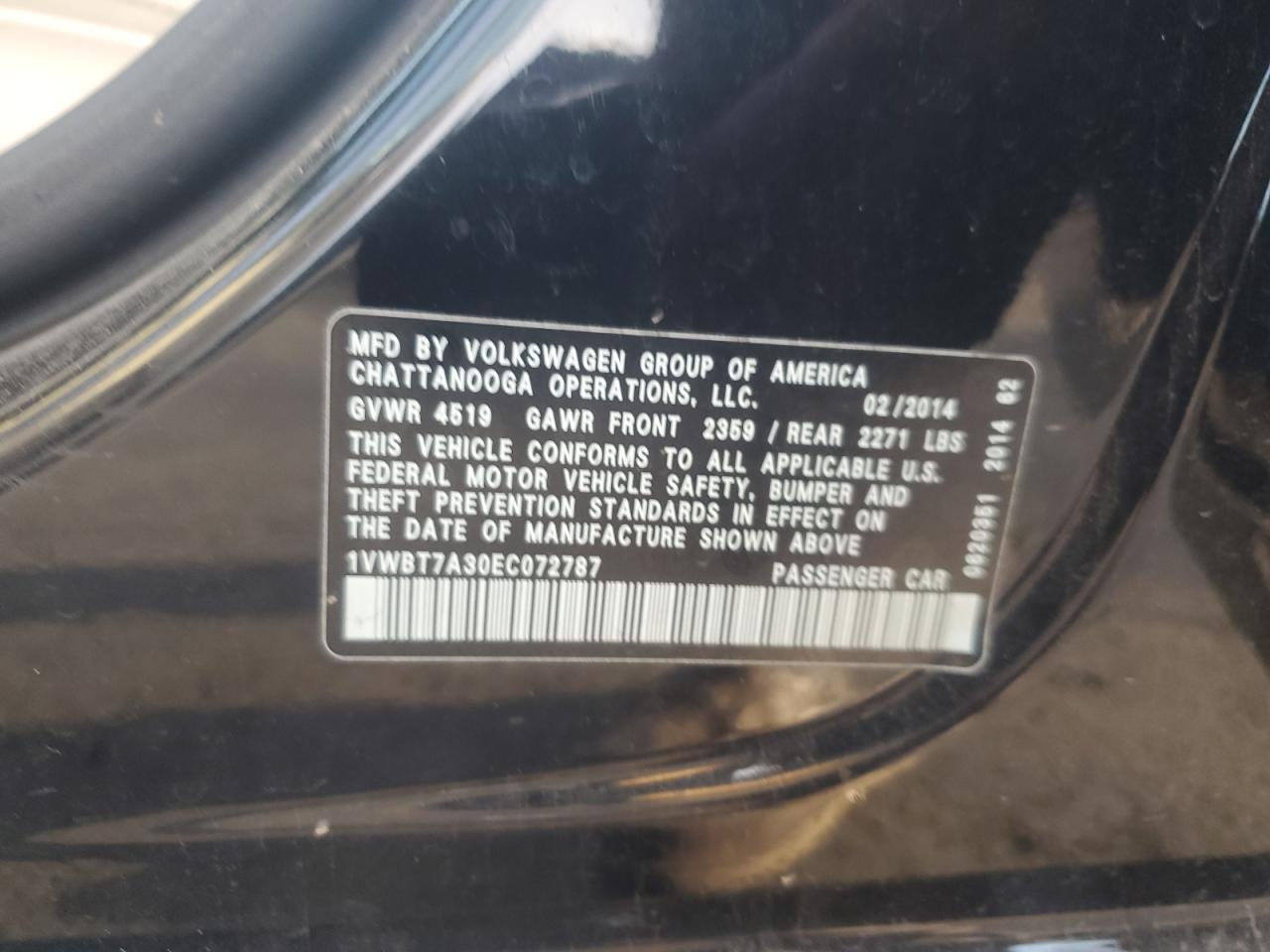 2014 Volkswagen Passat se