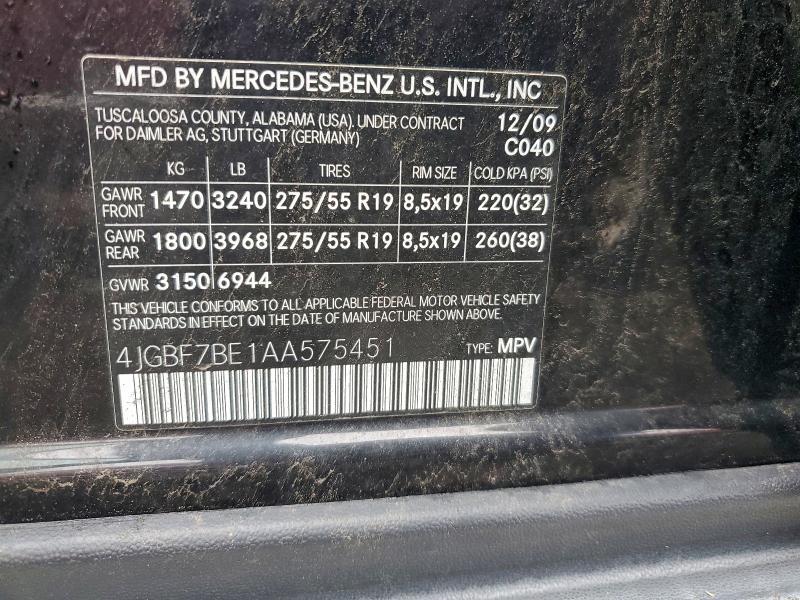 2010 Mercedes-Benz Gl 450 4matic