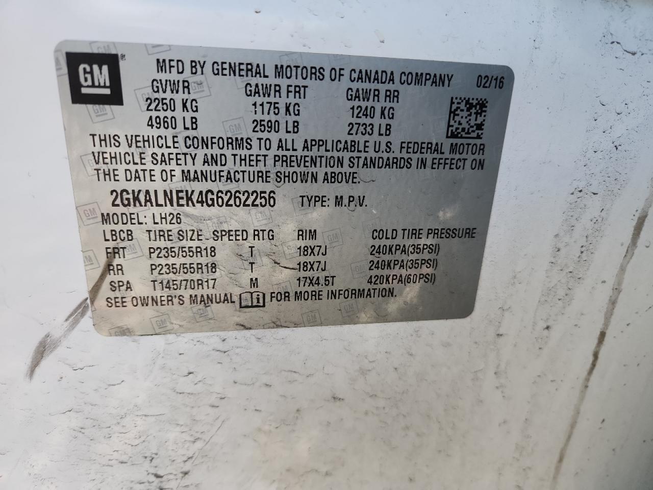 2016 GMC Terrain sle