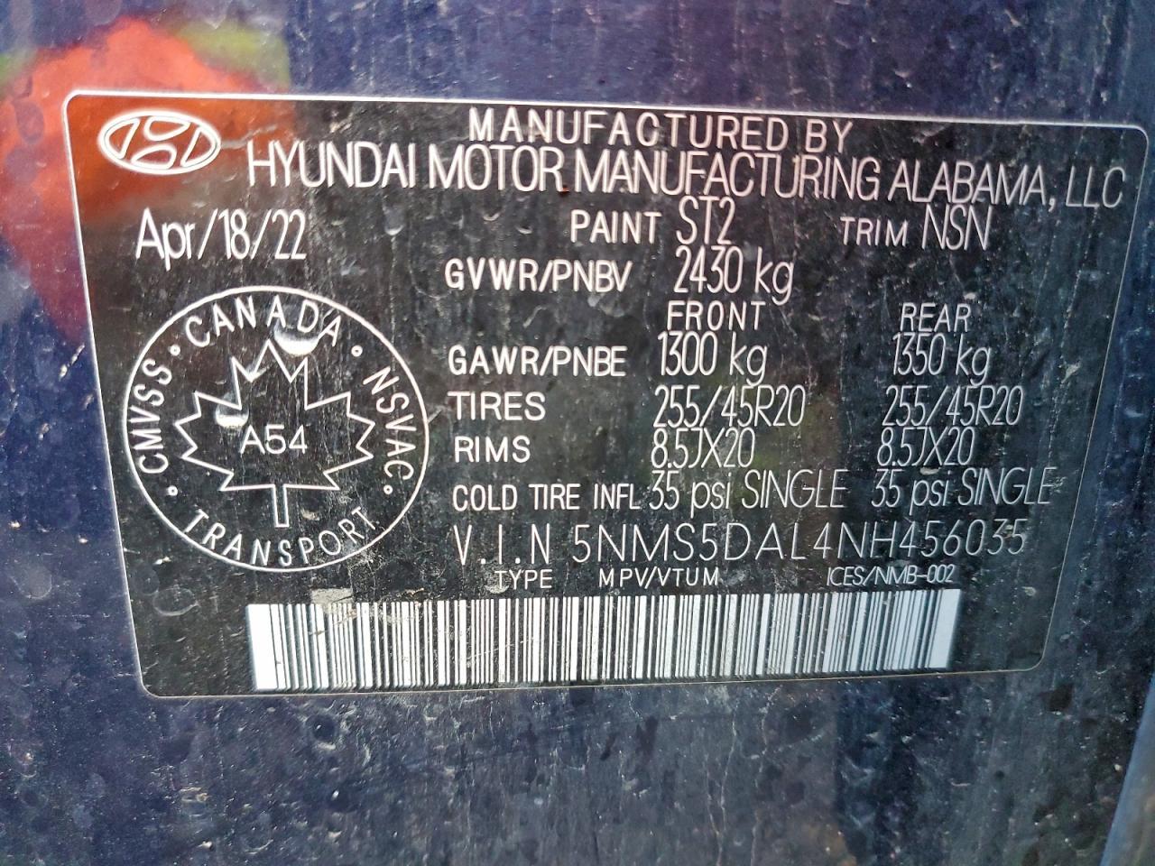 2022 Hyundai Santa fe Calligraphy
