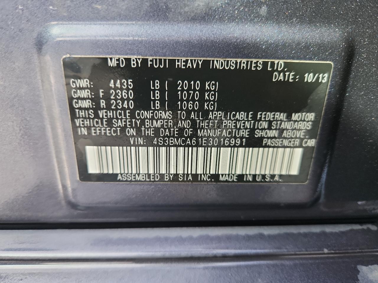 2014 Subaru Legacy 2.5i