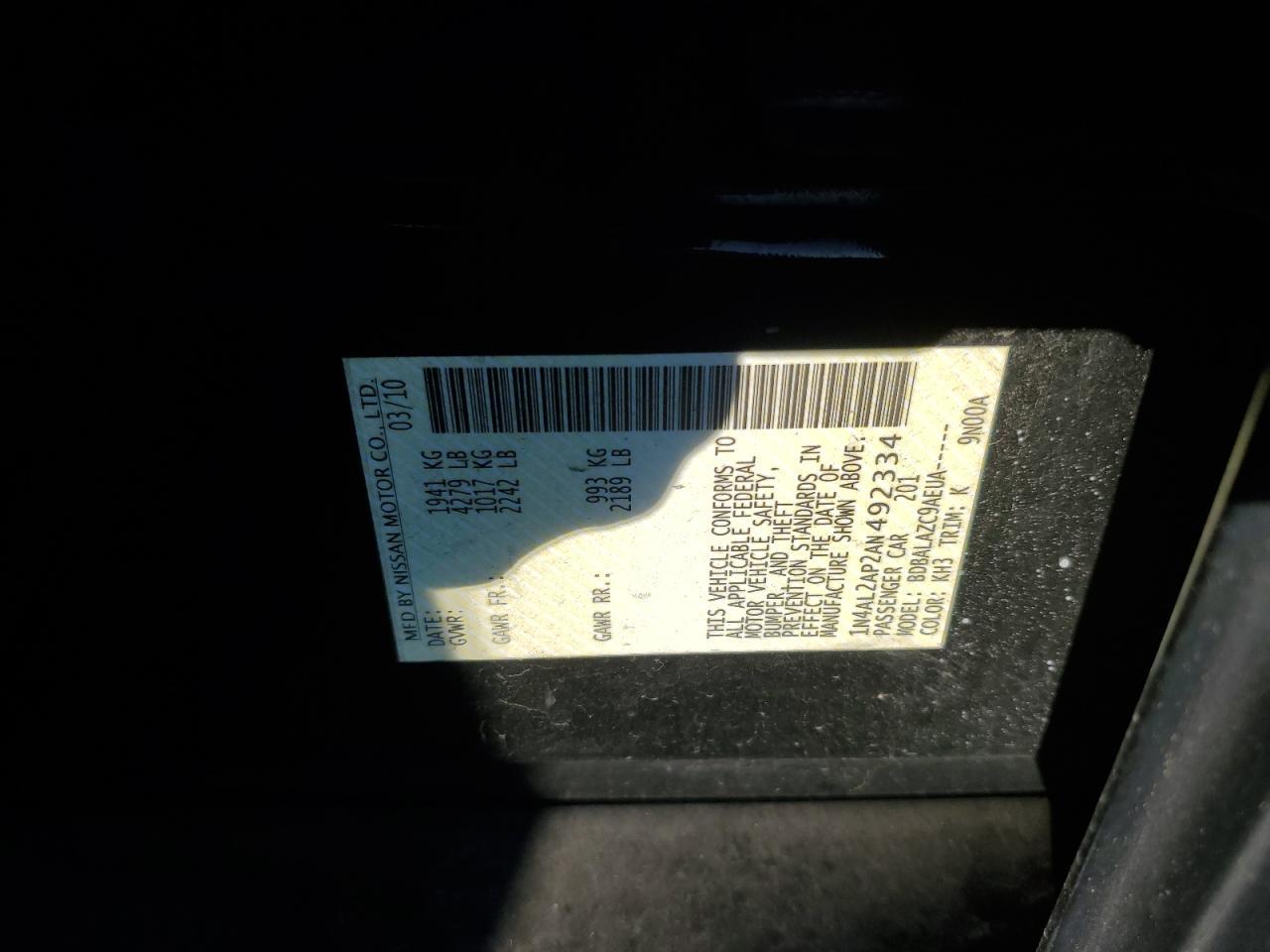 2010 Nissan Altima Base
