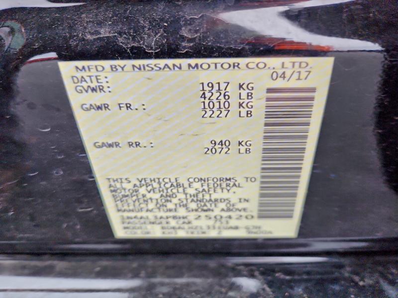 2017 Niss Altima 2.5 sr