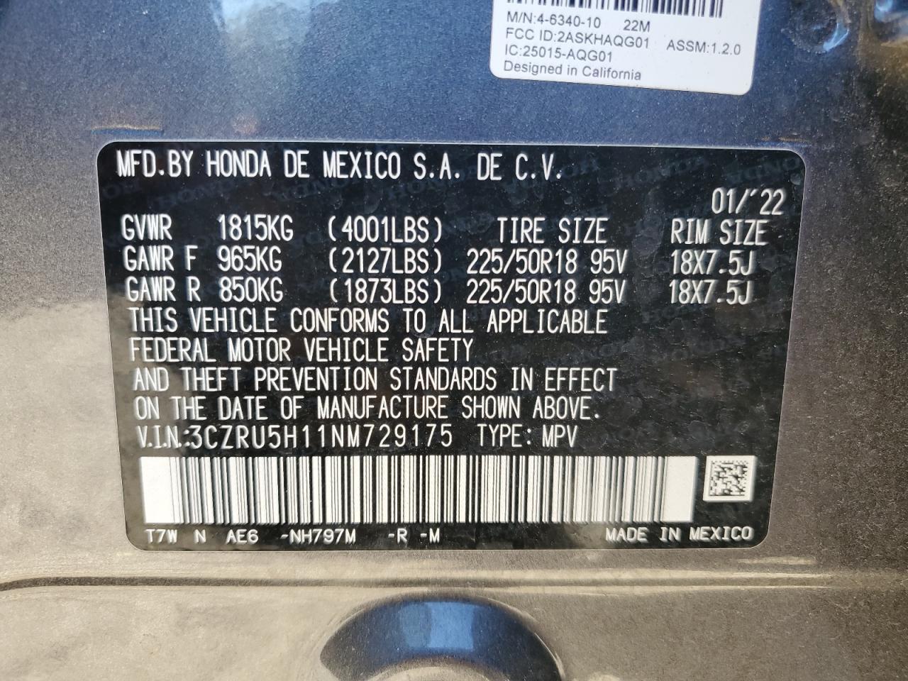 2022 Honda Hr-v Sport