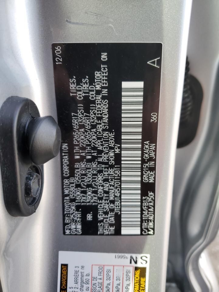 2007 Toyota 4runner SR5