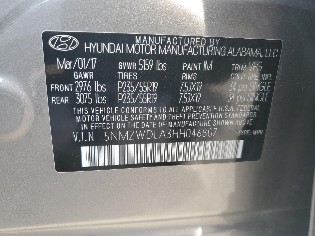 2017 Hyundai Santa fe Sport
