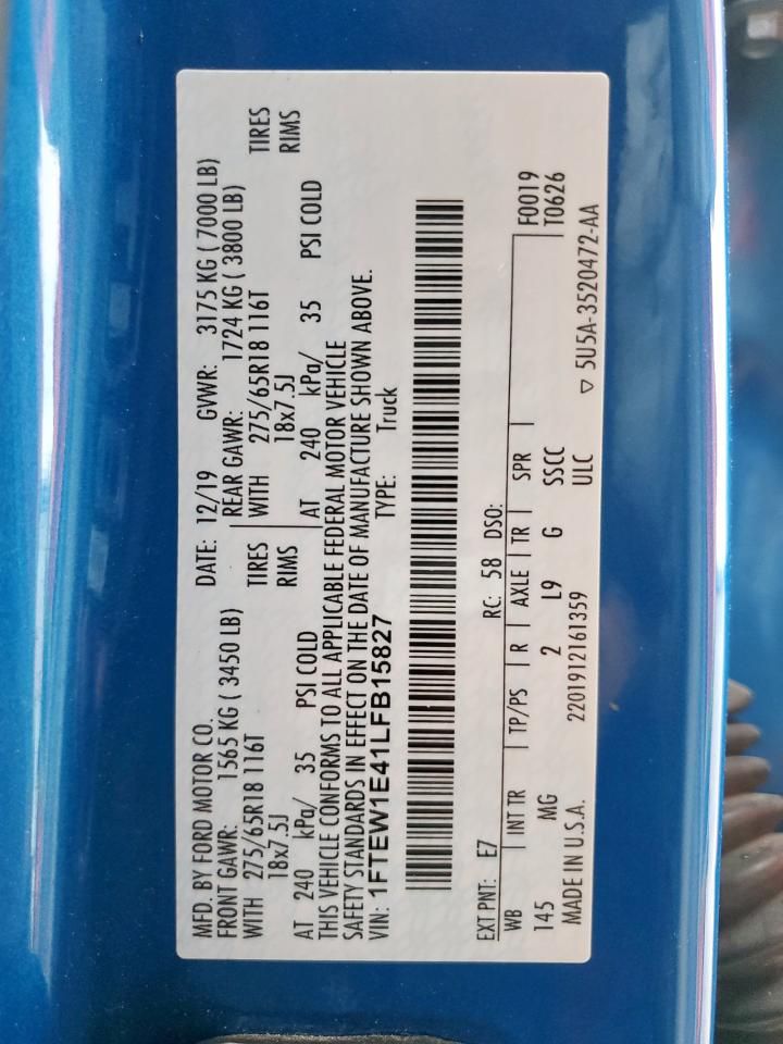 2020 Ford F150 Supercrew