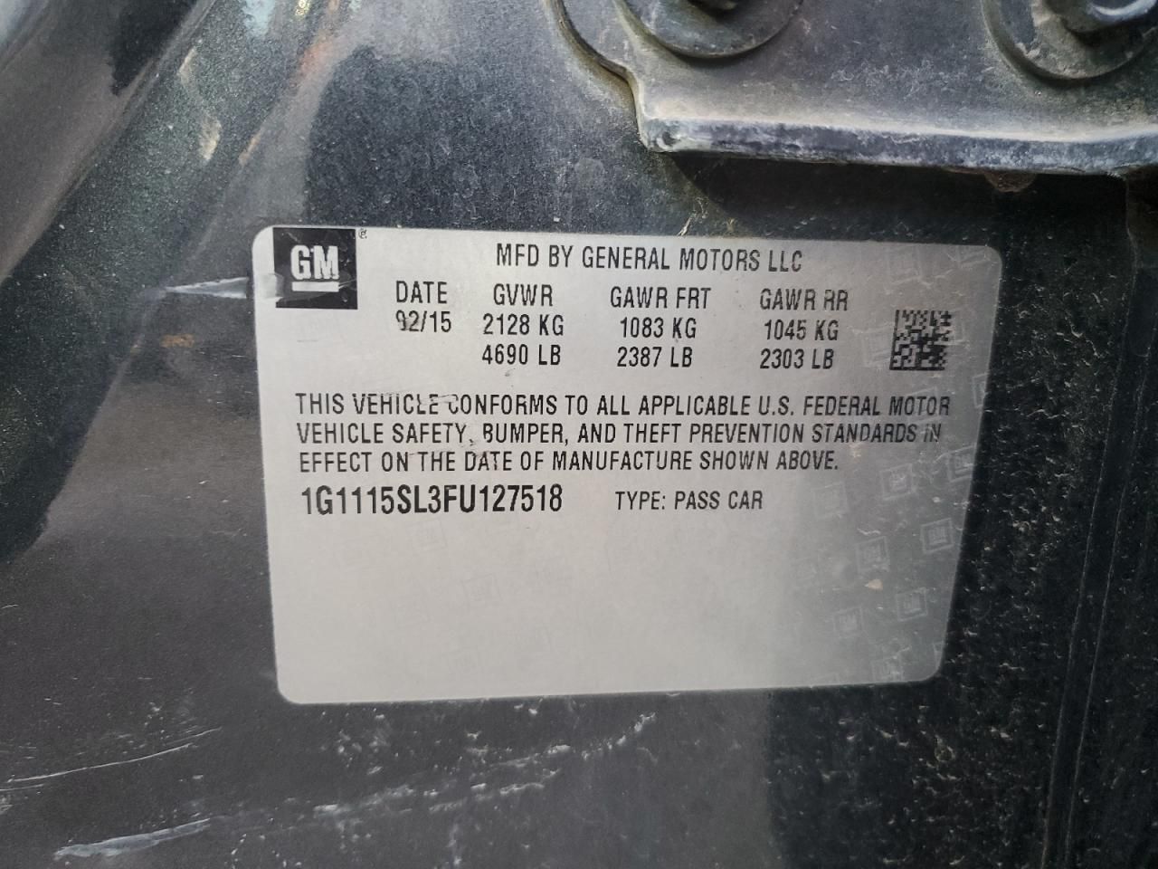 2015 Chevrolet Impala lt