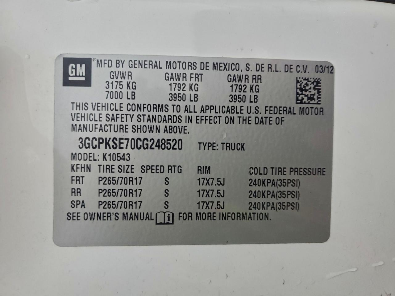 2012 Chevrolet Silverado K1500 LT