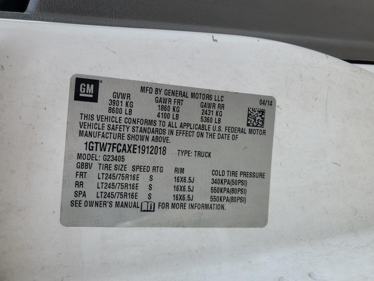 2014 GMC Savana G25 Delivery Van