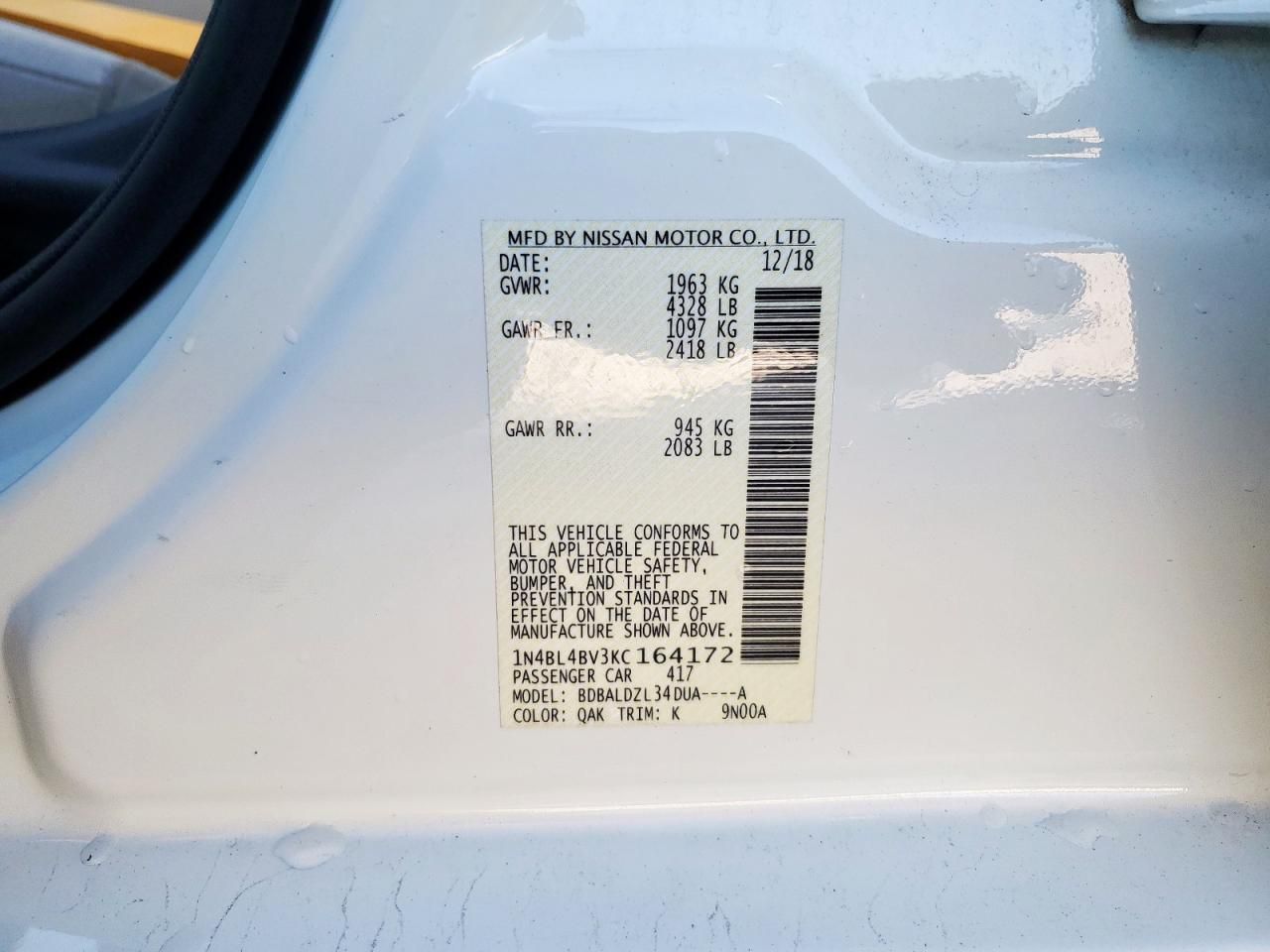 2019 Nissan Altima s