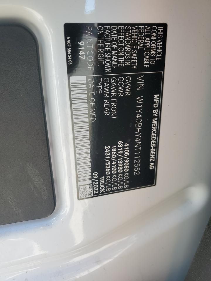 2022 Mercedes-Benz Sprinter 2500