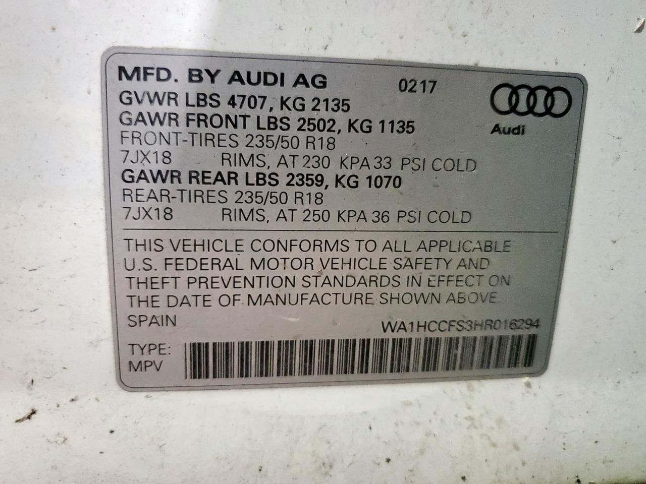 2017 Audi Q3 Premium Plus