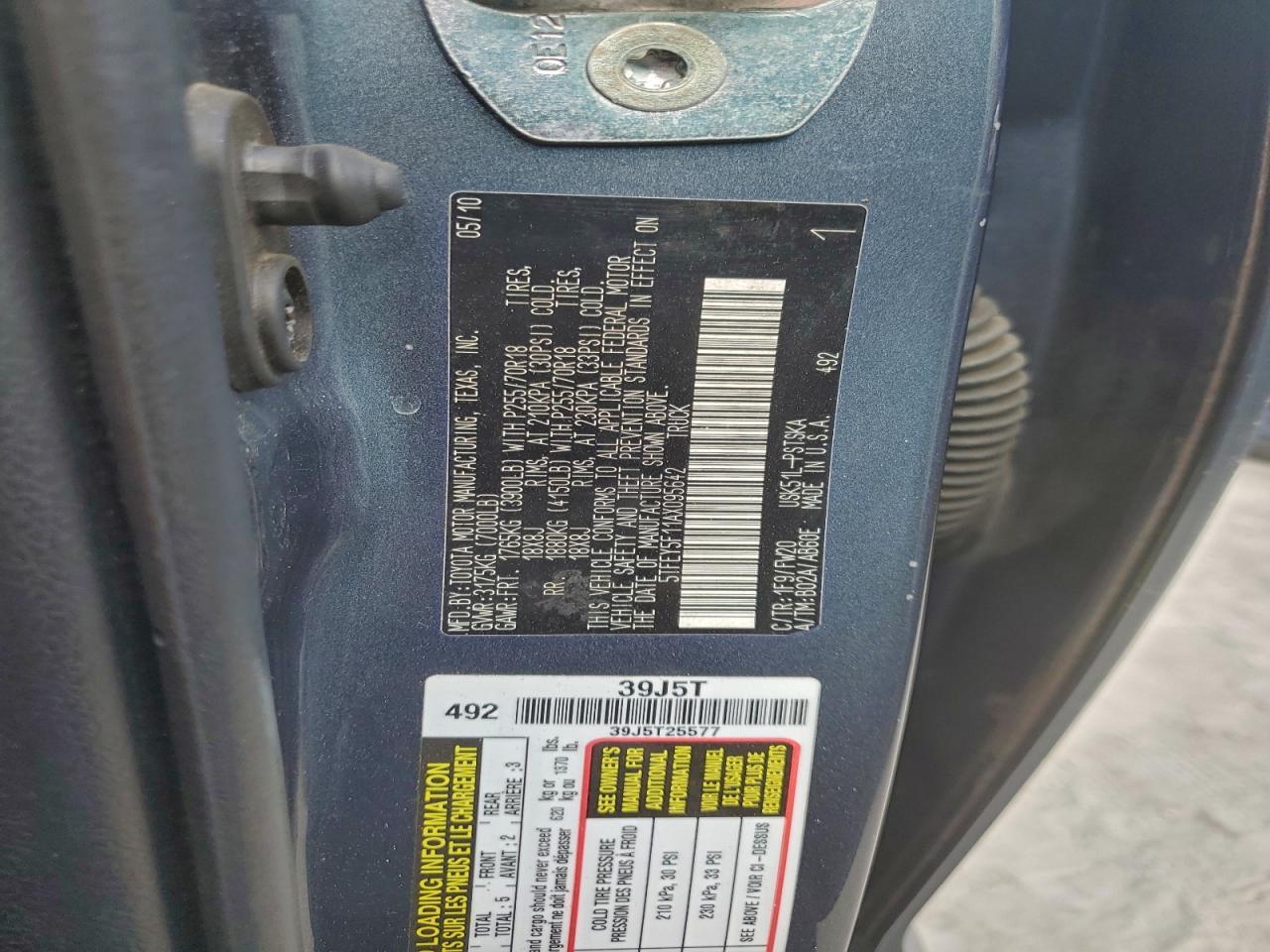 2010 Toyota Tundra Grade