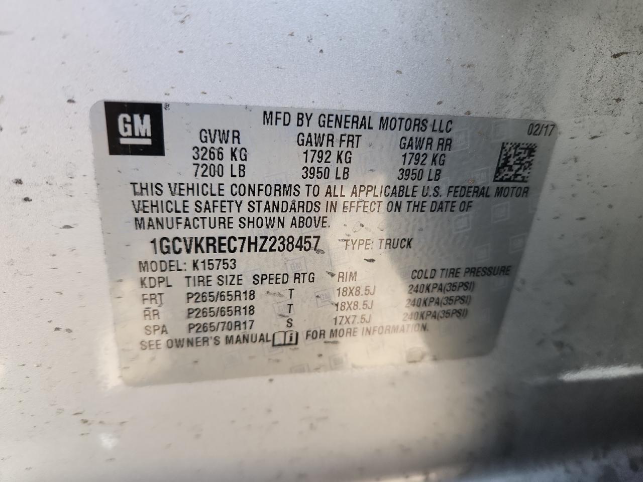 2017 Chevrolet Silverado K1500 LT