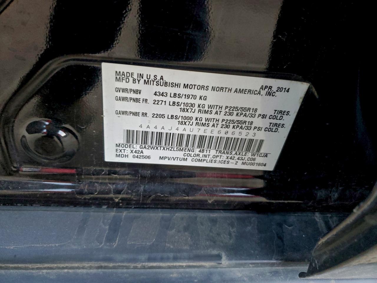 2014 Mitsubishi Rvr gt