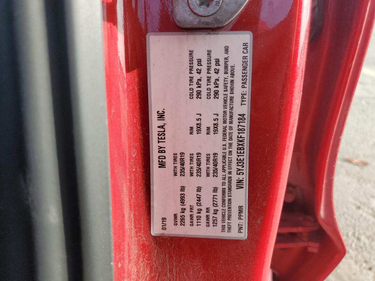 2019 Tesla Model 3