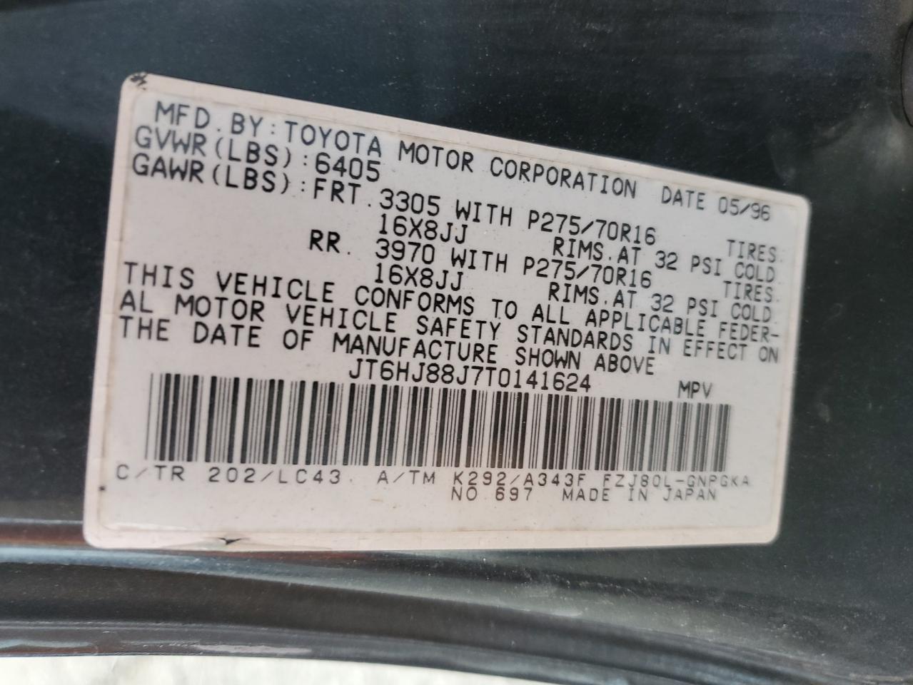 1996 Lexus Lx 450