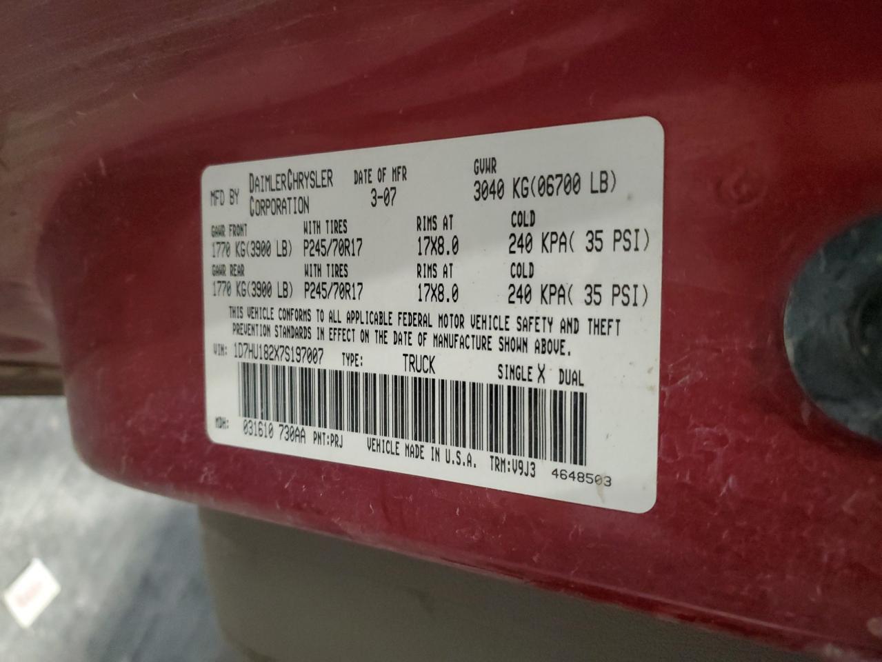 2007 Dodge RAM 1500 ST