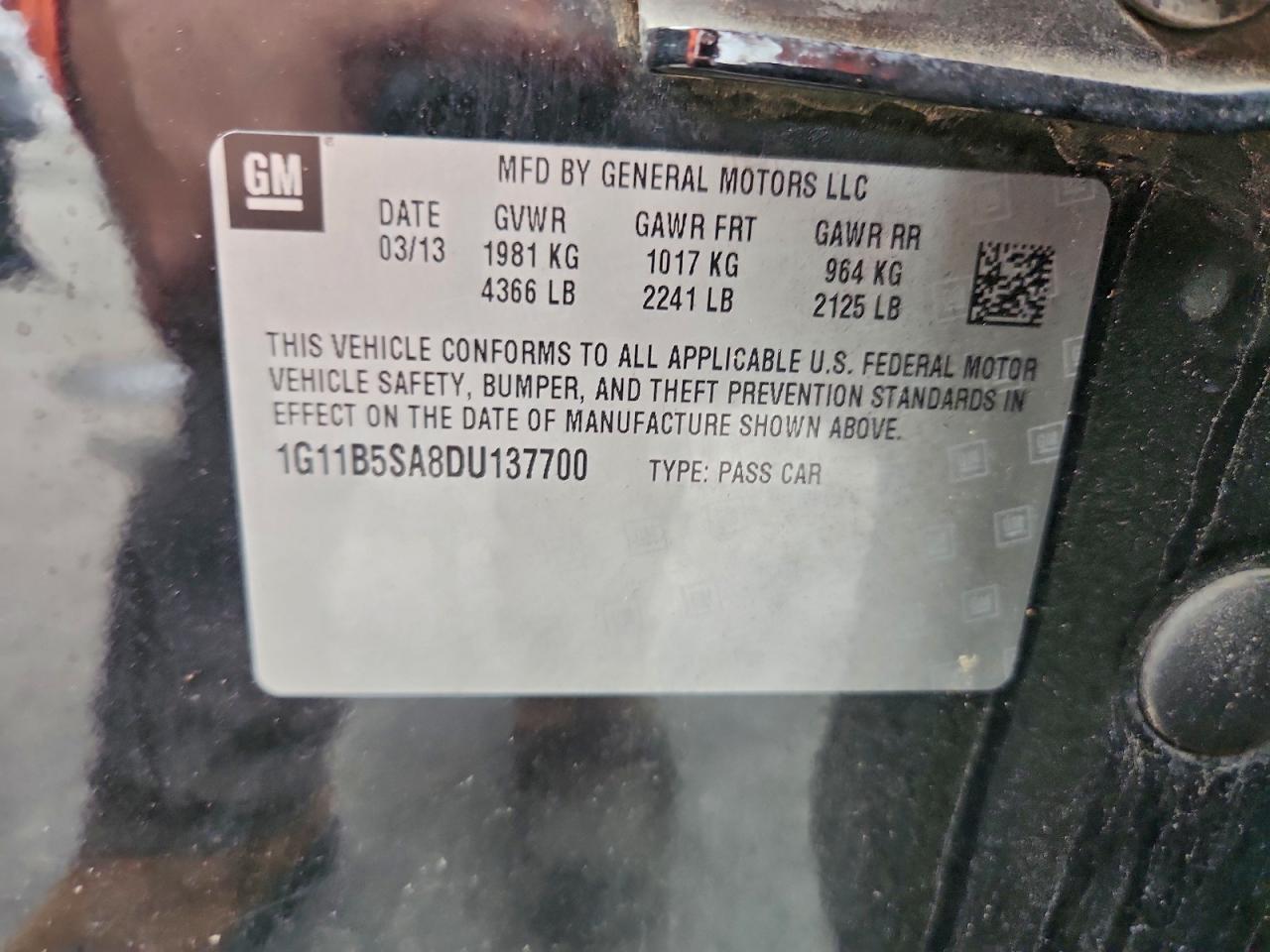 2013 Chevrolet Malibu ls