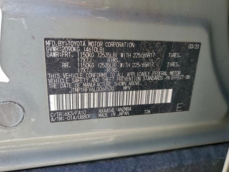 2020 Toyota Rav4 xle