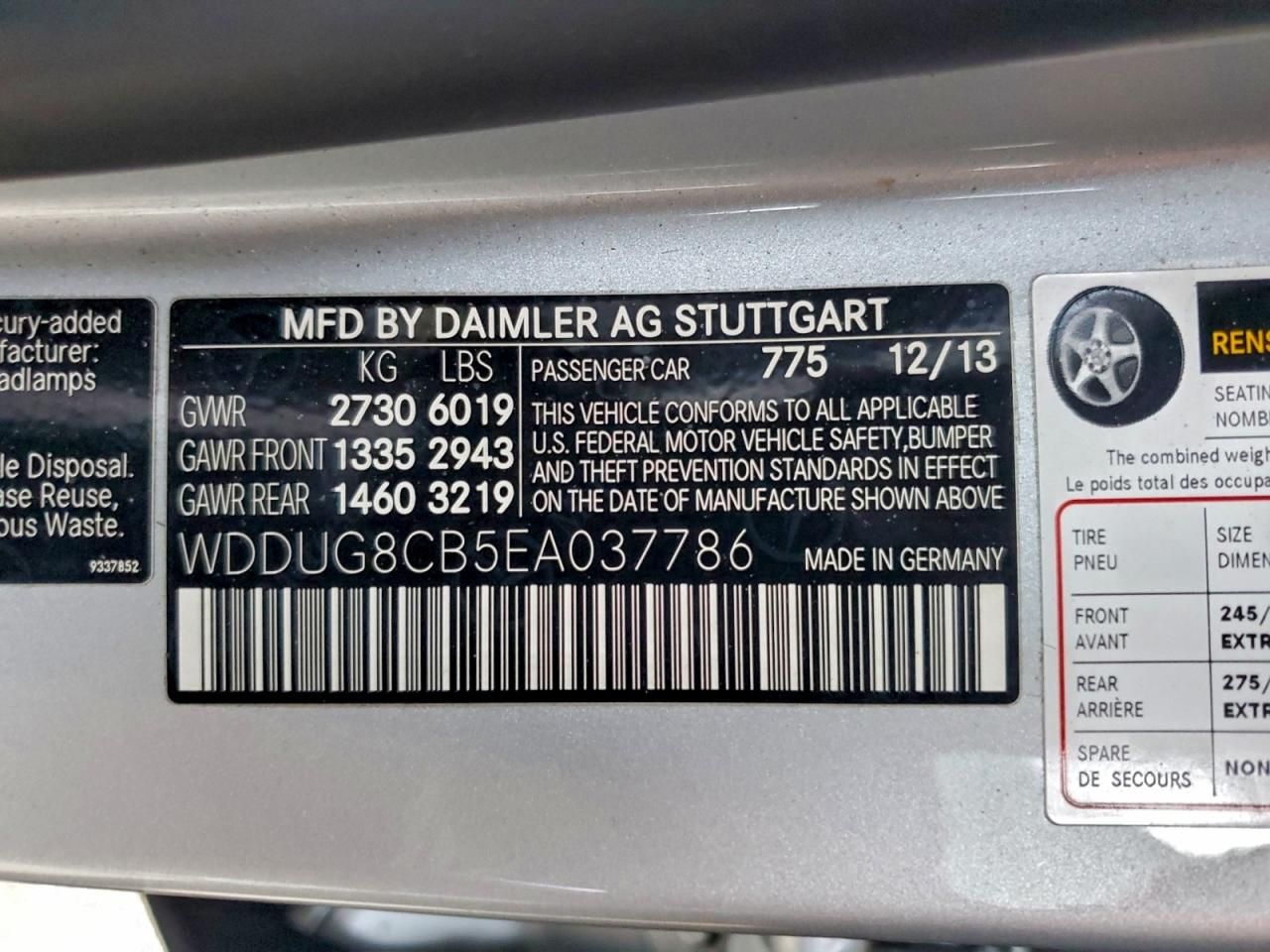 2014 Mercedes-Benz S 550