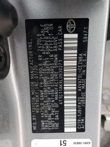 2020 Toyota Camry le