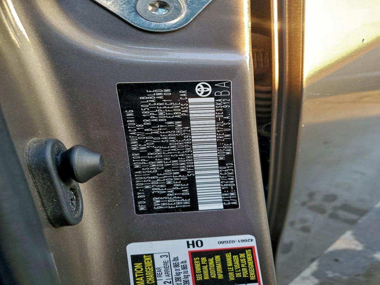 2019 Toyota Corolla l