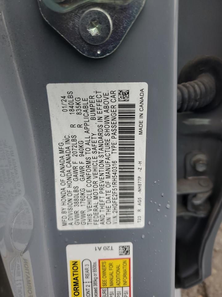 2024 Honda Civic Sport