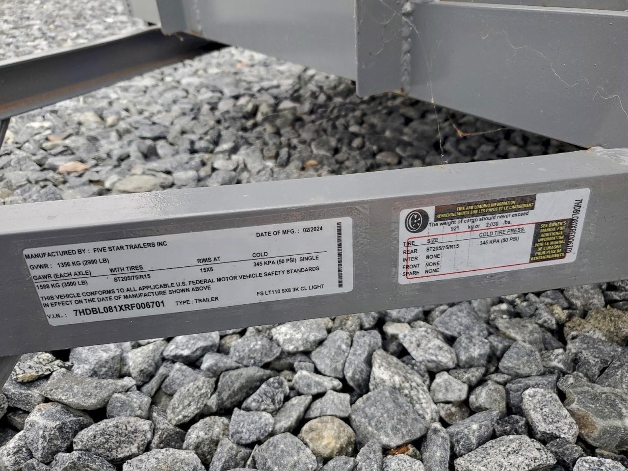 2024 Fstr 2024 Five Star FSLT110 Utility Trailer