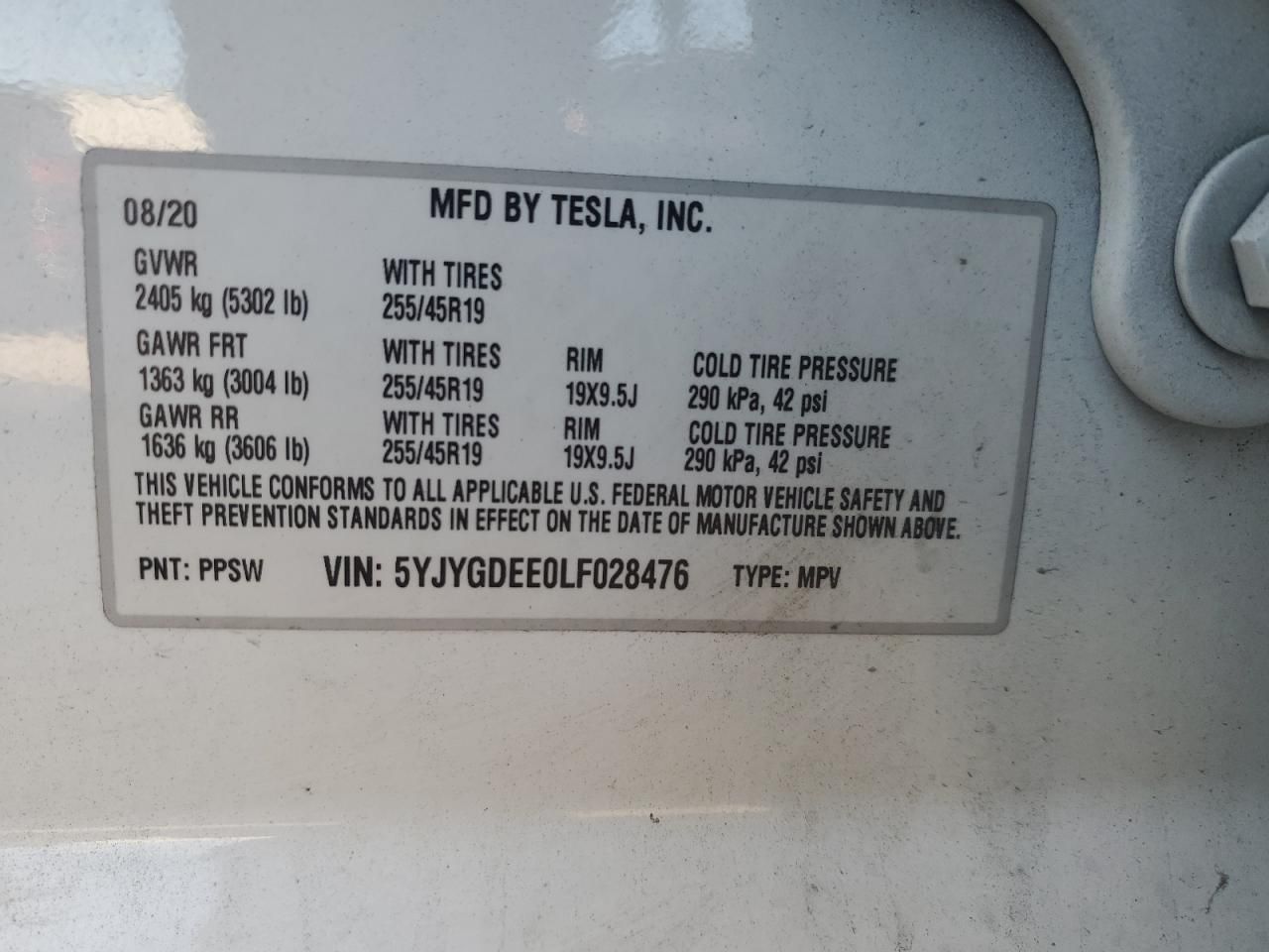2020 Tesla Model y