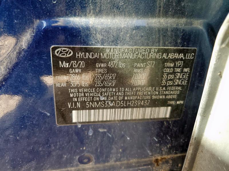 2020 Hyundai Santa fe sel
