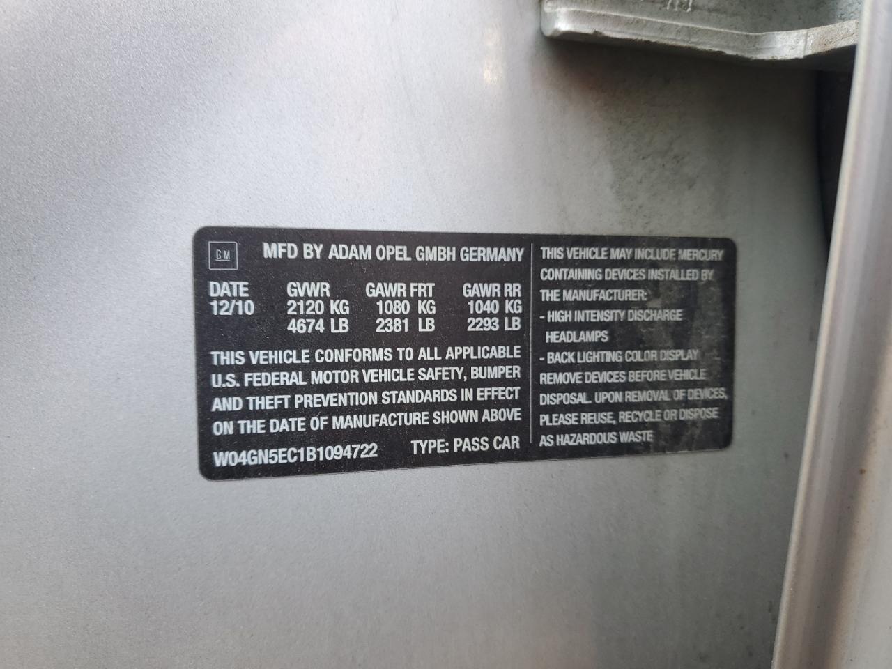 2011 Buick Regal cxl