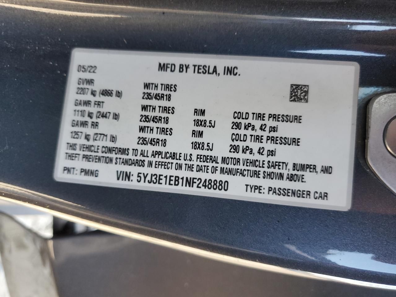2022 Tesla Model 3