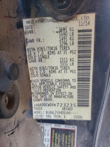 2015 Nissan Frontier sv