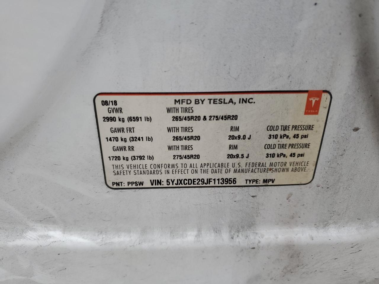 2018 Tesla Model x