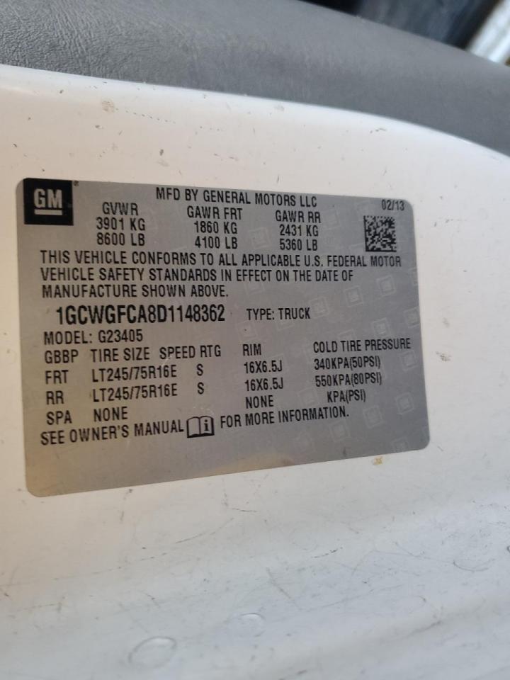 2013 Chev Rolet Express G2500 Utility / Service Van